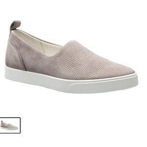 ECCO - Gillian Grey Suede Slip On Sneaker